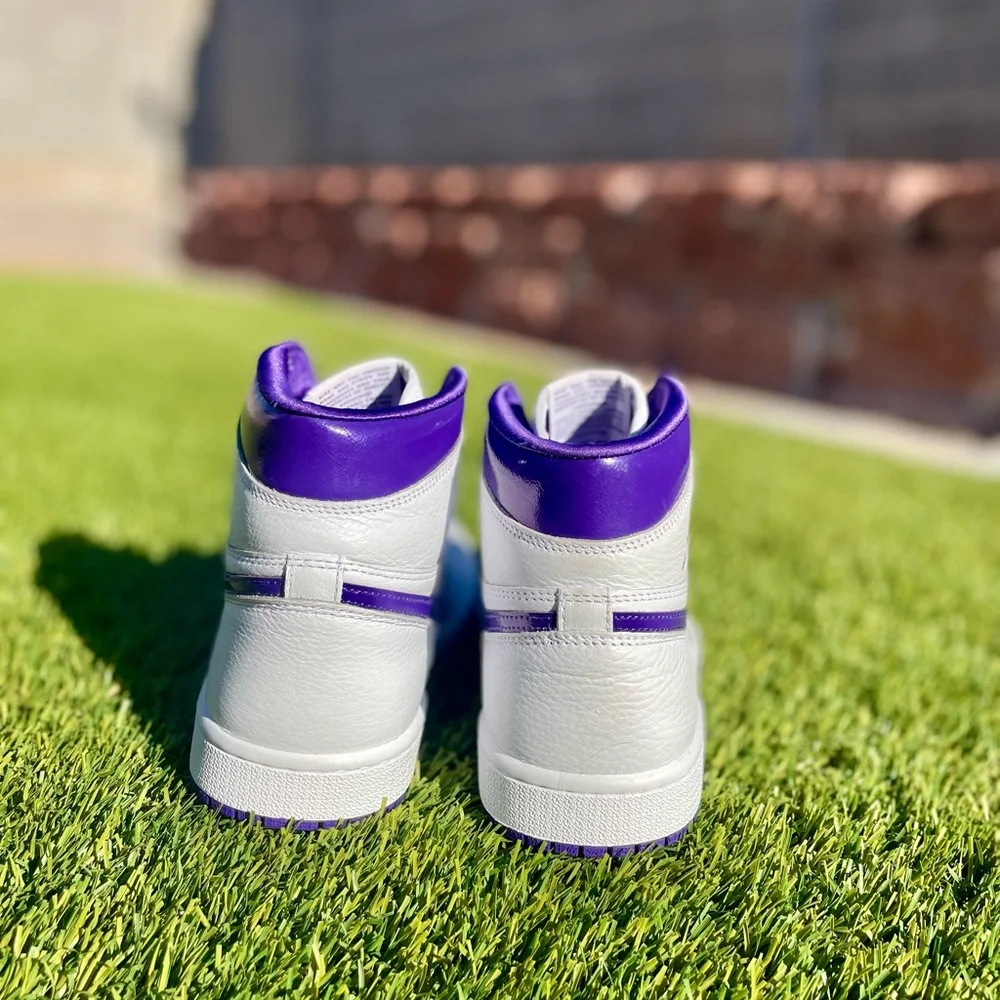 Jordan Women's Athletic Shoes - White and Purple - Picture 3 of 8